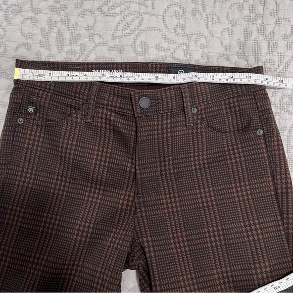 AG ADRIANO GOLDSCHMIED PRIMA ANKLE IN HOUNDSTOOTH PLAID FOLKSTONE SIZE 27 - Picture 13 of 15
